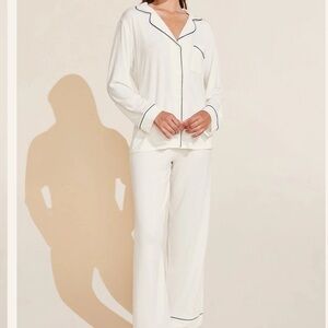 NWT eberjey Gisele TENCEL™ Modal Long PJ Set
Pure Ivory/Navy